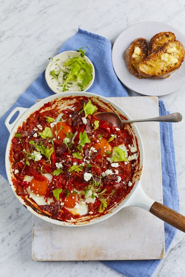 Bloody Mary Baked Eggs - Stokes Sauces