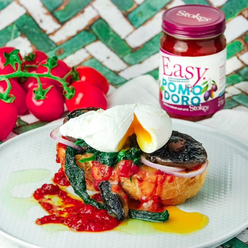 Pomodoro bruschetta meal